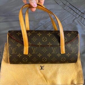 Louis Vuitton Sonatine Monogram Canvas Handbag, Flap, Satchel *Rare Find*